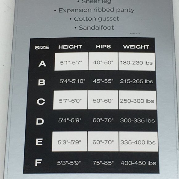 Catherines Pantyhose Day Sheer Hosiery Ribbed Panty White Plus Size E - Picture 2 of 4